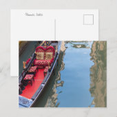 Postkaart van een Gondola boot in Venezia, Italia (Voorkant / Achterkant)
