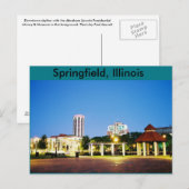 postkaart van Springfield, Illinois (Voorkant / Achterkant)