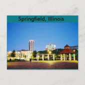 postkaart van Springfield, Illinois (Voorkant)