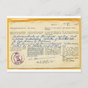 Postkaart verzonden in 1963, van een Laboratorium 