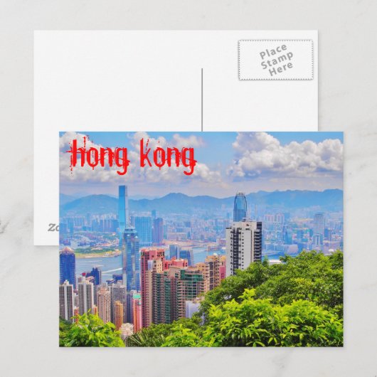 Postkaart - Victoria's piek in Hong Kong (Voorkant / Achterkant)
