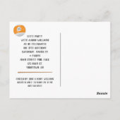 Postkaart voor 13e verjaardagsfeestje met biljartb (Achterkant)