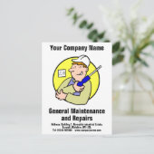 Postkaart voor algemeen onderhoud en reparaties (Staand voorkant)