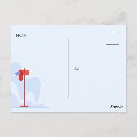 Postkaart voor bedanking aan postbode (Achterkant)