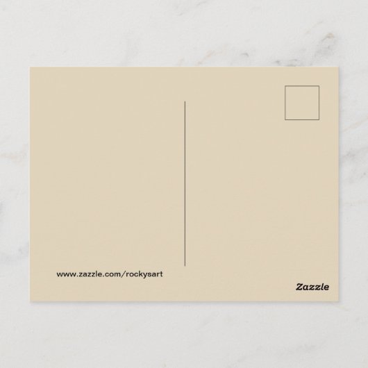 POSTKAART VOOR DE PARADISE VAN DE VERKOPER (Achterkant)