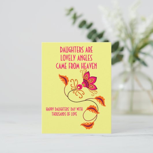 POSTKAART VOOR DOCHTERS DAG (Staand voorkant)