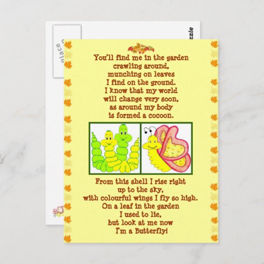 Postkaart voor driehoeksgedicht (Voorkant / Achterkant)