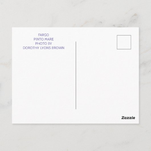 postkaart voor paarden (Achterkant)