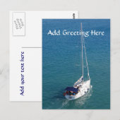 Postkaart voor zeilboot (Voorkant / Achterkant)