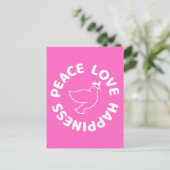 POSTKAART VREDE LIEFDE GELUK (Staand voorkant)