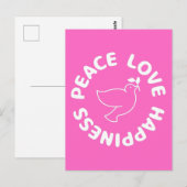 POSTKAART VREDE LIEFDE GELUK (Voorkant / Achterkant)