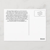 Postkaart - vuurtoren van Cape Hatteras (Achterkant)