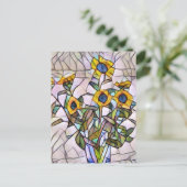 Postkaart - Zonnebloem Mozaïek (Staand voorkant)