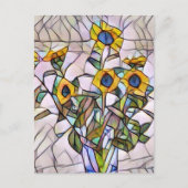 Postkaart - Zonnebloem Mozaïek (Voorkant)