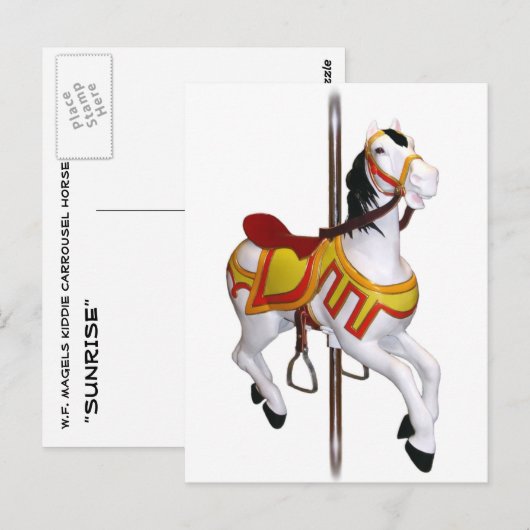 Postkaarten - Carousel Horse - SUNRISE (Voorkant / Achterkant)