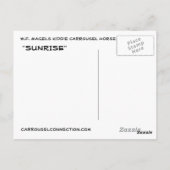 Postkaarten - Carousel Horse - SUNRISE (Achterkant)