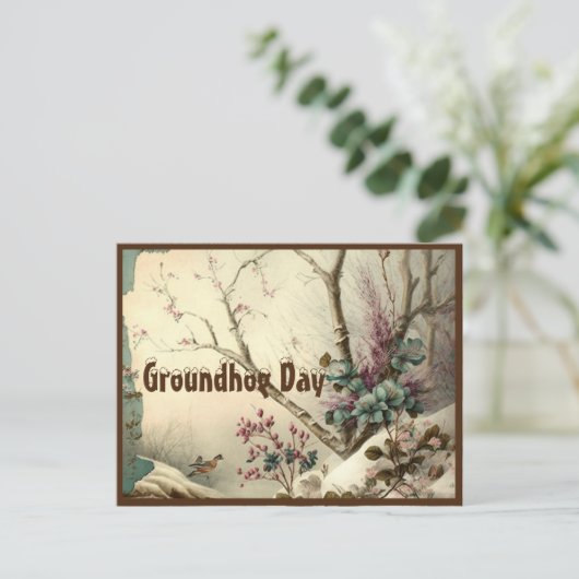 Postkaarten Groundhog Day-herinneringen 2023 (Staand voorkant)