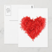 Postkaarten| Rode hartritme Boa Briefkaart (Voorkant / Achterkant)
