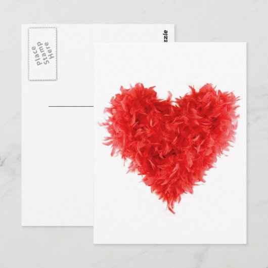 Postkaarten| Rode hartritme Boa Briefkaart (Voorkant / Achterkant)