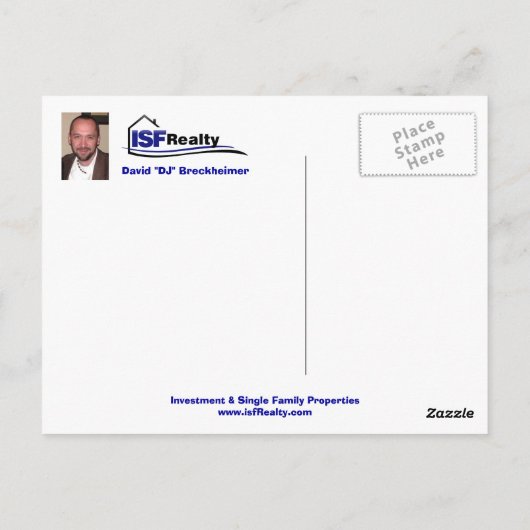 Postkaarten van agent (je eigen creditcard bewerke (Achterkant)