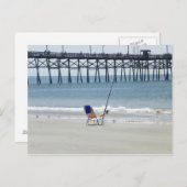 Postkaartvisserij op strand van Oak Island Briefkaart (Voorkant / Achterkant)