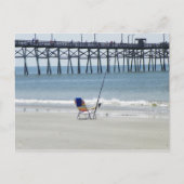 Postkaartvisserij op strand van Oak Island Briefkaart (Voorkant)