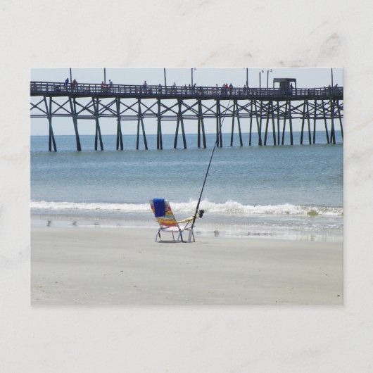 Postkaartvisserij op strand van Oak Island Briefkaart (Voorkant)