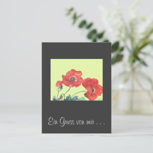 postkart Mohnblumen Briefkaart (Staand voorkant)