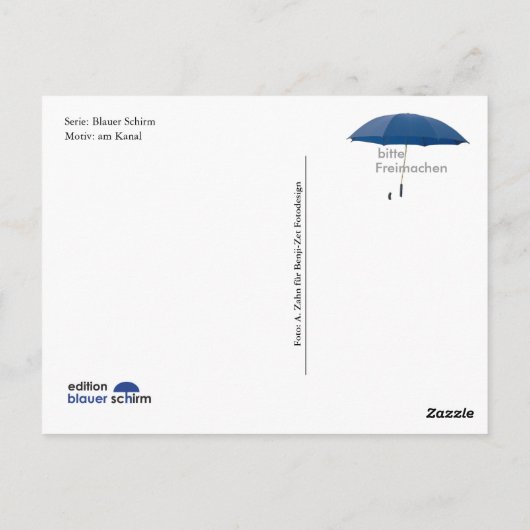 Postkarte - am Kanal Briefkaart (Achterkant)