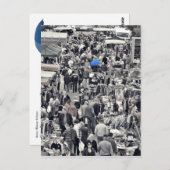 Postkarte - "Blauer Schirm in grauer Masse" Briefkaart (Voorkant / Achterkant)