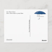 Postkarte - "Blauer Schirm in grauer Masse" Briefkaart (Achterkant)