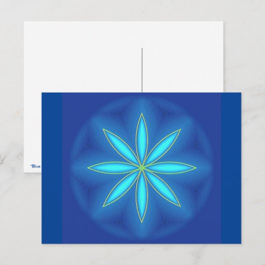 Postkarte "Blue Love" Briefkaart (Voorkant / Achterkant)