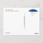 Postkarte - der "Blaue Schirm" kauft ein Briefkaart (Achterkant)