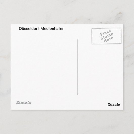 Postkarte Duesseldorf Medienhafen Briefkaart (Achterkant)