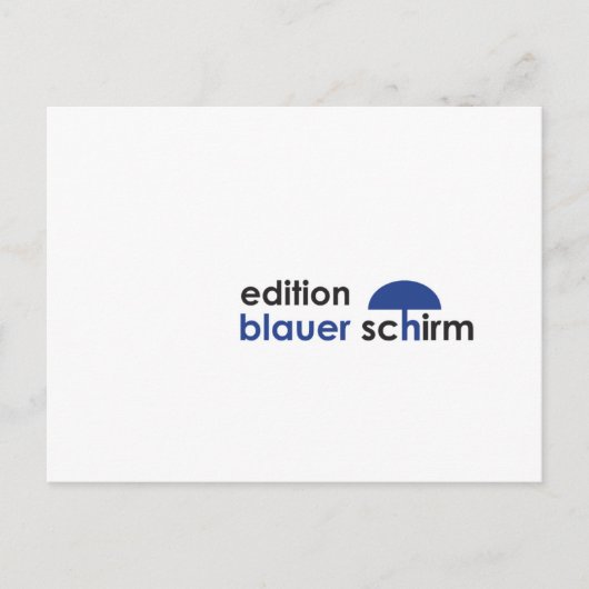 Postkarte - Edition Blauer Schirm Briefkaart (Voorkant)