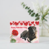 Postkarte English Mastiff Valentinstags Briefkaart (Staand voorkant)