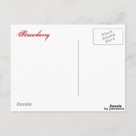 Postkarte - Erdbeere Briefkaart (Achterkant)