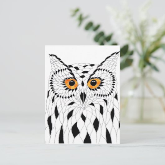 Postkarte Eule Briefkaart (Staand voorkant)