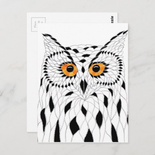 Postkarte Eule Briefkaart (Voorkant / Achterkant)