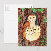 Postkarte Eule Briefkaart (Voorkant / Achterkant)