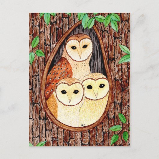 Postkarte Eule Briefkaart (Voorkant)