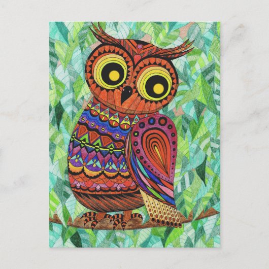 Postkarte Eule Briefkaart (Voorkant)