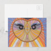 Postkarte Eule Briefkaart (Voorkant / Achterkant)