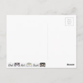Postkarte Eule Briefkaart (Achterkant)