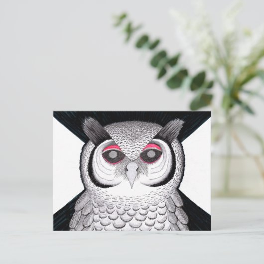 Postkarte Eule Briefkaart (Staand voorkant)