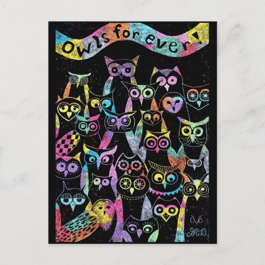 Postkarte Eule Briefkaart (Voorkant)