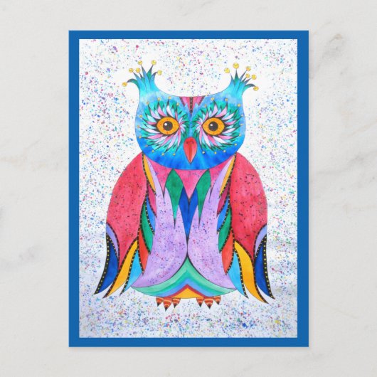 Postkarte Eule Briefkaart (Voorkant)