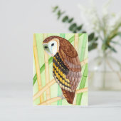Postkarte Eule Briefkaart (Staand voorkant)