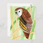 Postkarte Eule Briefkaart (Voorkant / Achterkant)