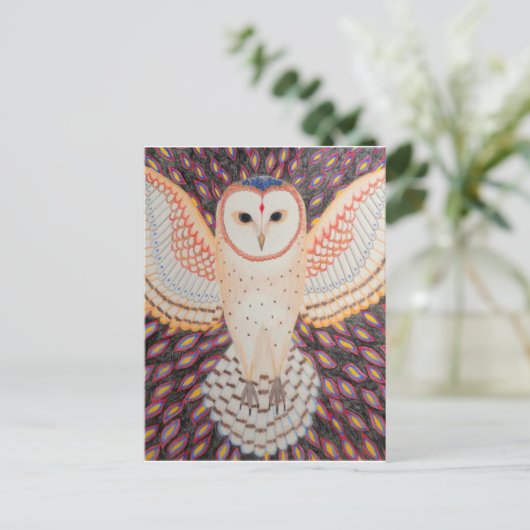 Postkarte Eule Briefkaart (Staand voorkant)